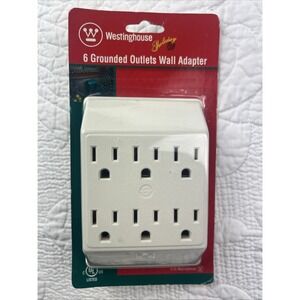 Westinghouse 6 Grounded Outlets Wall Adapter Power Tap